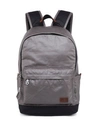 Tsd Brand Urban Light Coated Canvas Backpack In Gray