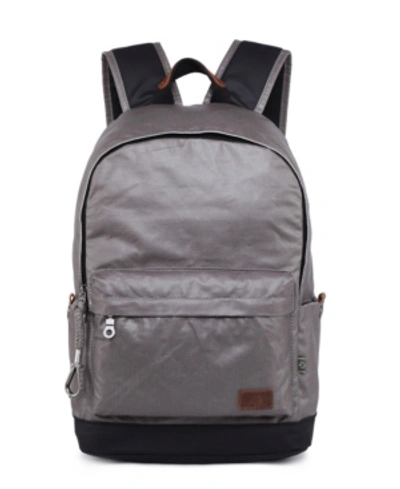 Tsd Brand Urban Light Coated Canvas Backpack In Gray