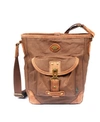 Tsd Brand Dolphin Canvas Crossbody Bag In Coffee Bea