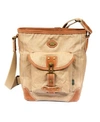 Tsd Brand Dolphin Canvas Crossbody Bag In Beige