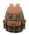Tsd Brand Turtle Ridge Canvas Backpack In Olive