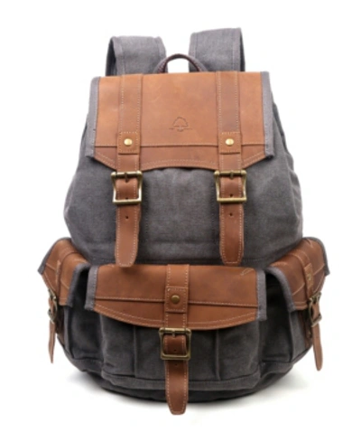 Tsd Brand Turtle Ridge Canvas Backpack In Gray