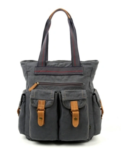 Tsd Brand Atona Utility Canvas Tote Bag In Gray