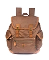 Tsd Brand Dolphin Canvas Backpack In Coffee Bea