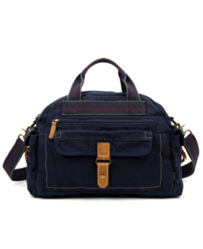 Tsd Brand Atona Canvas Weekender In Navy