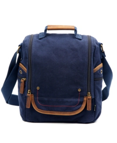 Tsd Brand Atona Traveler Canvas Crossbody Bag In Navy