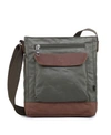 Tsd Brand Urban Light Coated Canvas Crossbody Bag In Green
