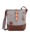 Tsd Brand Redwood Canvas Crossbody Bag In Gray