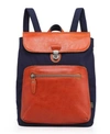 Tsd Brand Valley Trail Coated Canvas Backpack In Navy