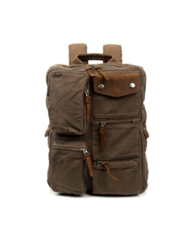 Tsd Brand Ridge Valley Canvas Backpack In Green