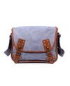 Tsd Brand Dolphin Canvas Messenger Bag In Gray
