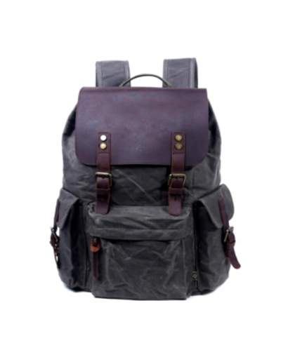Tsd Brand Stone Creek Waxed Canvas Backpack In Olive