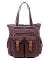 Tsd Brand Atona Utility Canvas Tote Bag In Brown