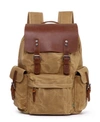 Tsd Brand Stone Creek Waxed Canvas Backpack In Camel