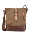 TSD BRAND REDWOOD CANVAS CROSSBODY BAG