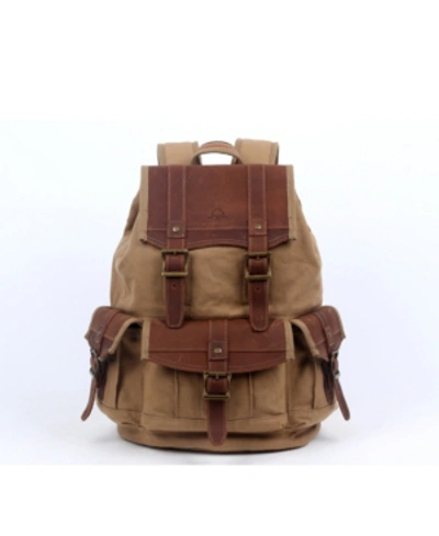 Tsd Brand Turtle Ridge Canvas Backpack In Camel