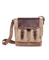 Tsd Brand Turtle Ridge 4-pocket Canvas Crossbody Bag In Camel