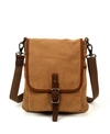 Tsd Brand Valley Vista Canvas Crossbody Bag In Camel