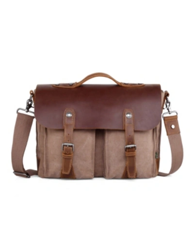 TSD BRAND HUDSON CANVAS MESSENGER BAG