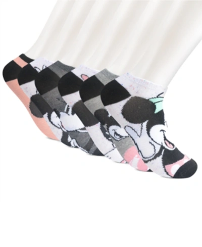 Planet Sox Women's 6-pk. Minnie Mouse Happy Go Lucky No-show Socks In White