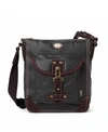Tsd Brand Dolphin Canvas Crossbody Bag In Brown