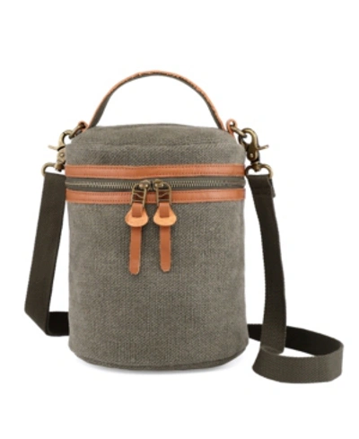 Tsd Brand Pine Hill Canvas Bucket Bag In Olive