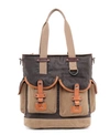 Tsd Brand Tapa Canvas Tote Bag In Brown