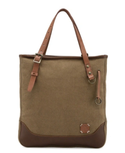 Tsd Brand Redwood Canvas Tote In Khaki