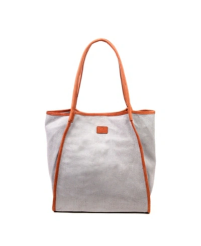 Tsd Brand Pine Hill Canvas Tote Bag In Ivory