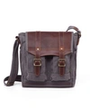 Tsd Brand Turtle Ridge 4-pocket Canvas Crossbody Bag In Gray