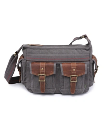 Tsd Brand Turtle Ridge Canvas Mail Bag In Gray