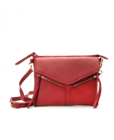 Imoshion Handbags Overlap Pocket Crossbody Bag In Burgundy