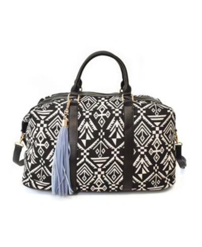 Imoshion Handbags Printed Weekender With Removable/adjustable Long Strap In Black