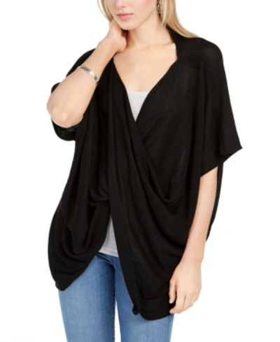 Save The Ocean Recycled Knit Twist Poncho In Black