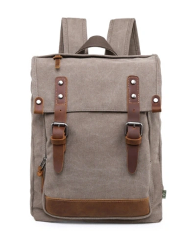 Tsd Brand Discovery Canvas Backpack In Khaki