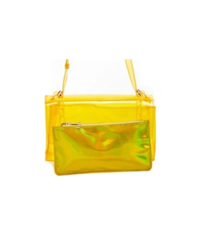 Like Dreams Frozen Envelope Chain Belt Bag In Yellow