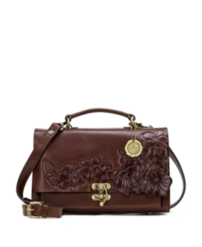 Patricia Nash Charonne Leather Satchel In British Tan