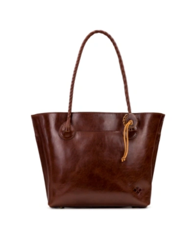 Patricia Nash Eastleigh Leather Tote In British Tan Solid