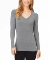 CUDDL DUDS SOFTWEAR LONG-SLEEVE V-NECK TOP