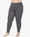 Shop Cuddl Duds Plus Size Softwear High-waist Leggings In Buffalo Check