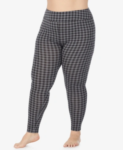 Cuddl Duds Plus Size Softwear High-waist Leggings In Buffalo Check