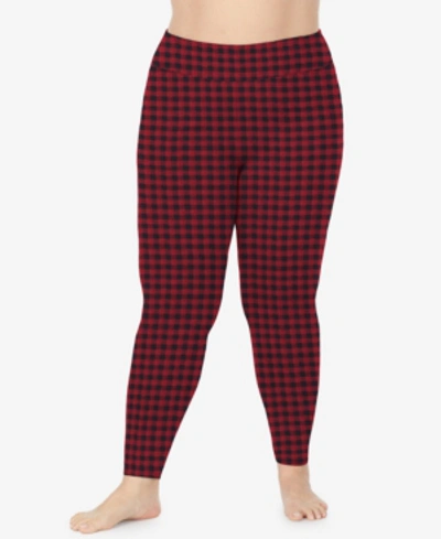 Cuddl Duds Softwear High-waist Modal Knit Leggings In Red Novl