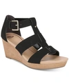 Dr. Scholl's Women's Barton-wedge Sandals Women's Shoes In Black