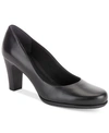 Rockport Total Motion Leah Womens Leather Slip On Pumps In Black