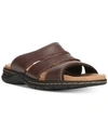 Dr. Scholl's Men's Gordon Leather Slides In Brown