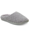 DEARFOAMS LESLIE QUILTED MICROFIBER TERRY CLOG SLIPPER, ONLINE ONLY