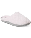 Dearfoams Leslie Quilted Microfiber Terry Clog Slipper, Online Only In Fresh Pink