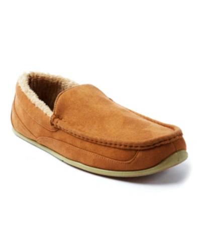 Deer Stags Slipperooz Men's Spun Indoor Outdoor S.u.p.r.o. Sock Cozy Moccasin Slipper In Brown