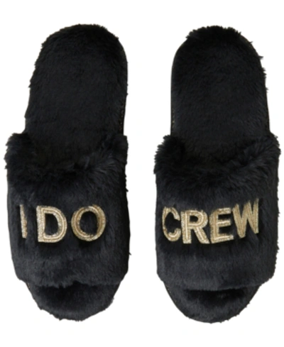 Dearfoams Lane Bridal Womens Memory Foam Slip-on Slippers In Black