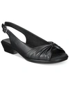 Easy Street Fantasia Womens Faux Leather Slip On Slingback Sandals In Black